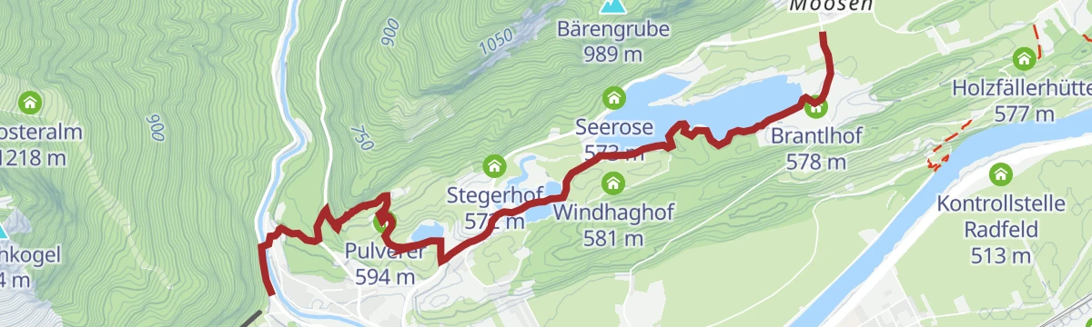 Route map: Seen Natur Wanderung